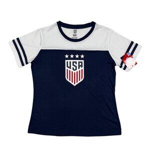 US Soccer Womens Size L Shirt Activewear American Team USA Gym Running NWT
